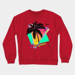 Vieques Cool 80s Sunset Crewneck Sweatshirt